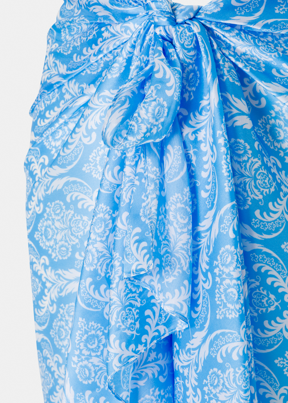 Light Blue Pareo w/ Baroque Pattern